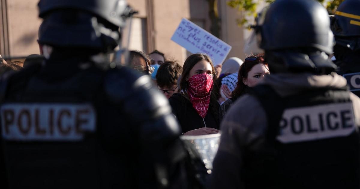 Police fire tear gas at Paris high school as protests show no sign of ending