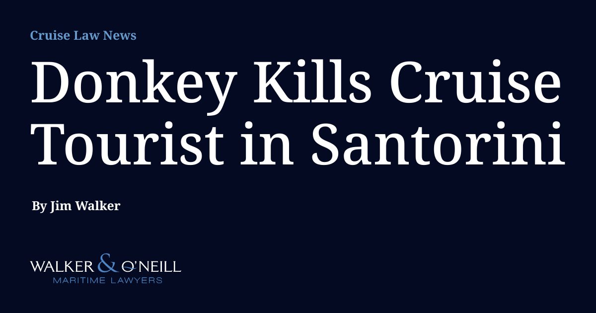 Donkey Kills Cruise Tourist in Santorini