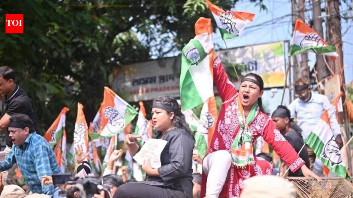Assam Cong protests Delhi Police action, several workers detained