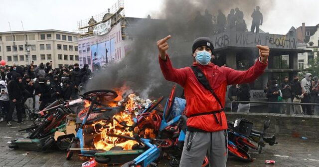 Left-Extremist Rioting Spreads to Brussels, Antifa Infiltration Blamed