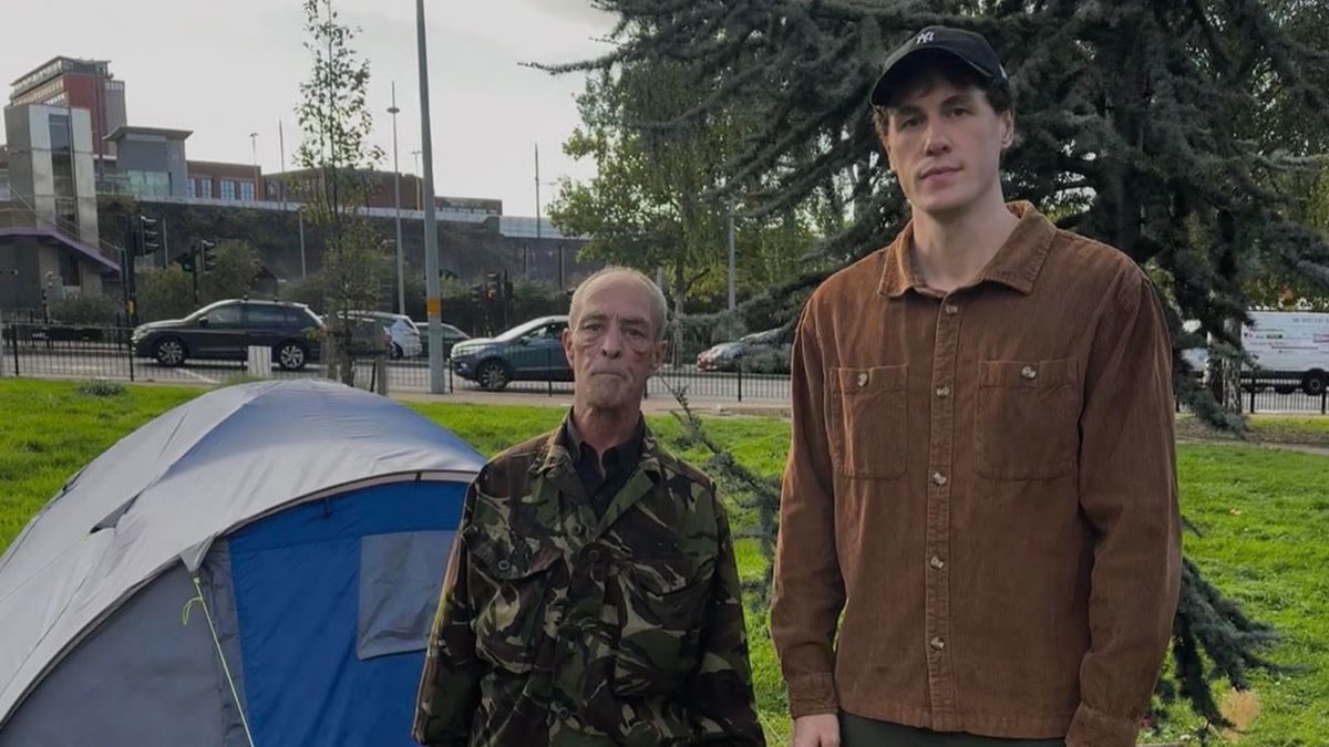 Homeless man living in a tent says a number is keeping him on city streets