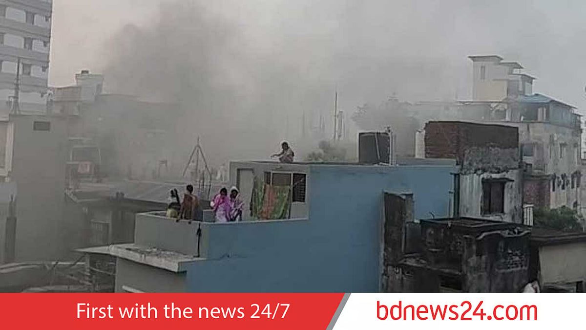 Fire erupts at shop at Chawkbazar market in Old Dhaka