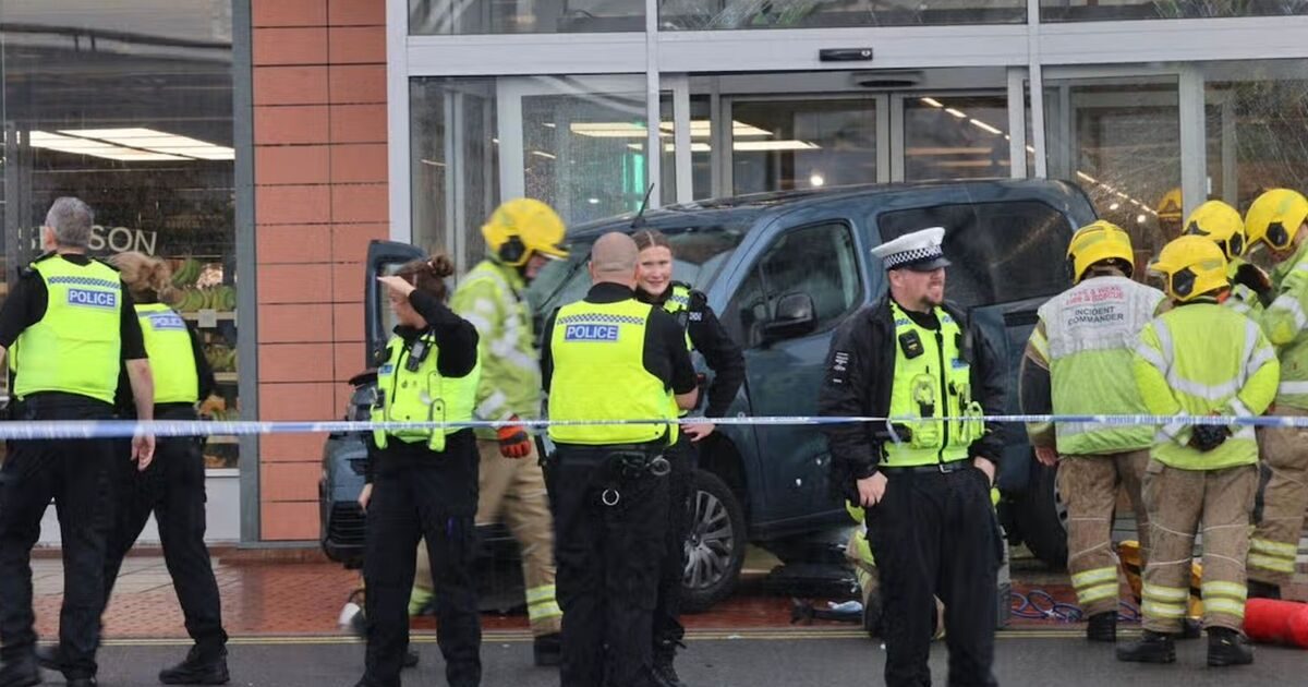 M&S shop closed and air ambulance scrambled after car 'crashes into storefront'