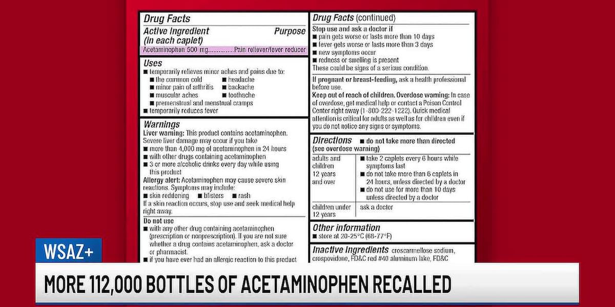WSAZ+ | Recall on over-the-counter pain reliever sold on Amazon