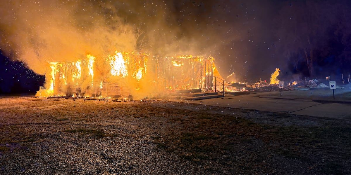 Crews find historic Missouri church engulfed in flames before dawn