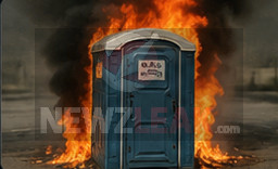 PORTA-LOO FIRE AT MUSIC FESTIVAL